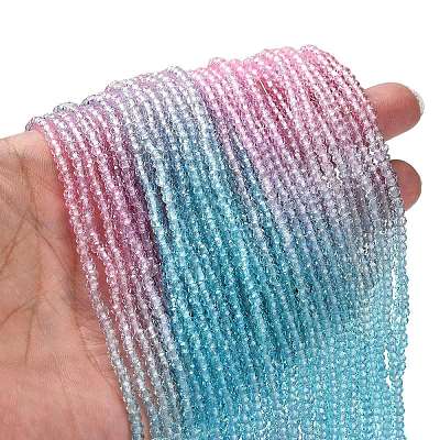 Transparent Painted Glass Beads Strands X1-DGLA-A034-T2mm-A22-1