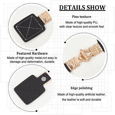 6Pcs PU Leather Toggle Buckle FIND-FG0002-72-1