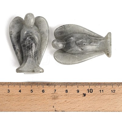 Natural Labradorite Carved Angel Figurines G-O200-03J-11-1