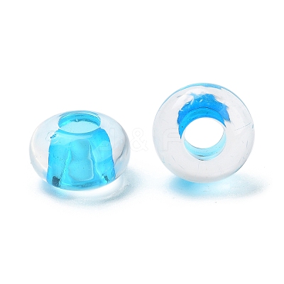Transparent Acrylic European Beads TACR-P009-C01-10-1