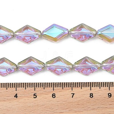 Electroplate Glass Beads Strands EGLA-B010-01A-HR02-1