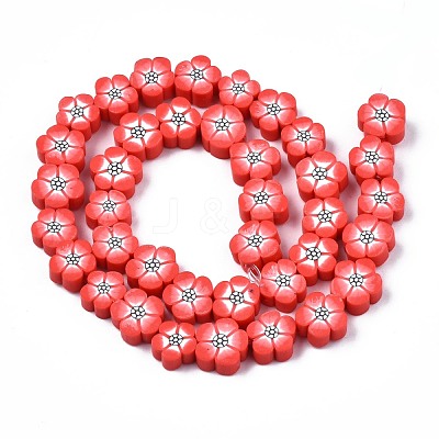 Handmade Polymer Clay Beads Strands CLAY-S096-042B-1