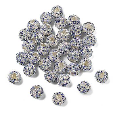 Sparkle Glass Rhinestone Round Beads OACR-S048-01J-1