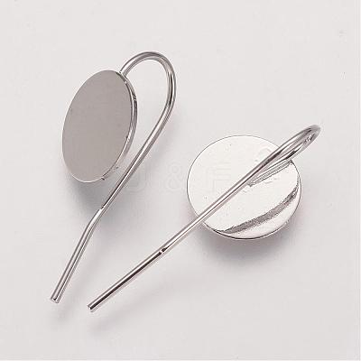 Brass Earring Hooks KK-A093-P-1