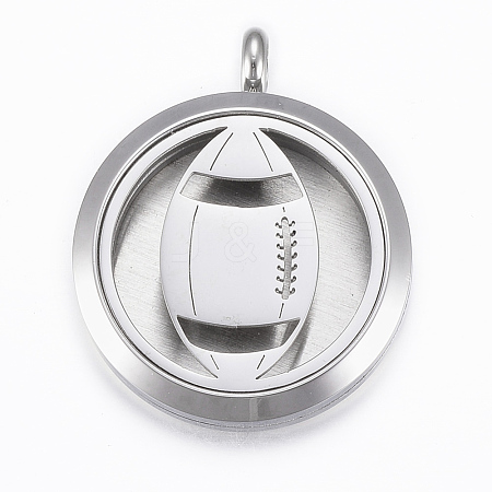 316 Surgical Stainless Steel Diffuser Locket Pendants STAS-H418-48P-1
