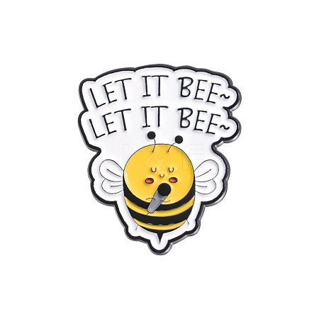 Bees with Word Enamel Pins PW-WGC342D-04-1