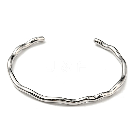 304 Stainless Steel Cuff Bangles BJEW-H323-01P-1