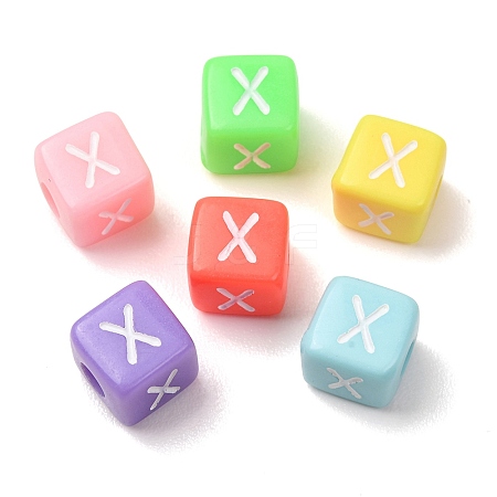 Opaque Acrylic European Beads AC-CBA7A73-01X-1