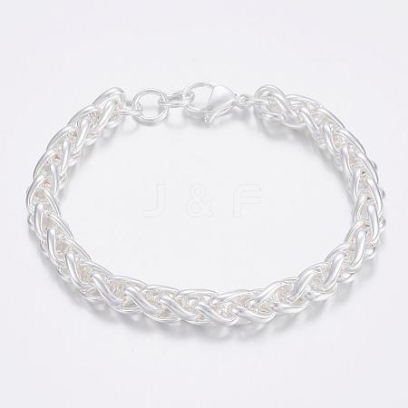 304 Stainless Steel Rope Chain Bracelets BJEW-H508-B-14S-1