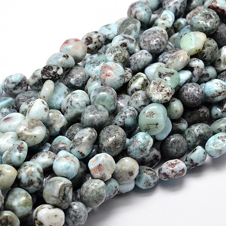 Natural Larimar Nuggets Beads Strands G-E271-128-1