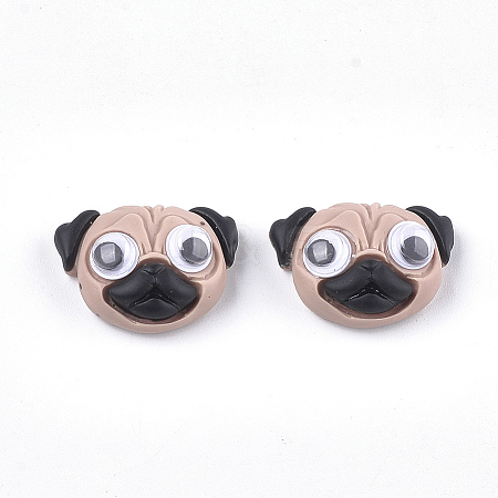 Resin Puppy Cabochons CRES-S363-28A-1