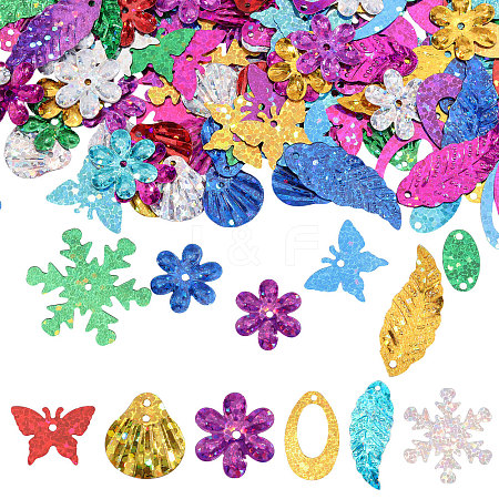 Electroplate Plastic Pendants FIND-CA0011-30-1
