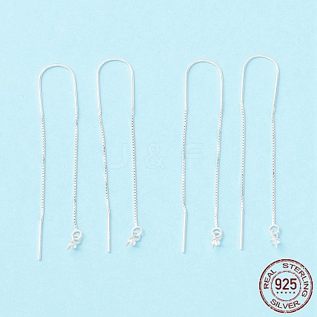 925 Sterling Silver Ear Thread with Peg Bails STER-P047-12S-1