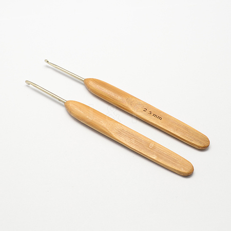 Bamboo Handle Iron Crochet Hook Needles TOOL-R034-2.5mm-1