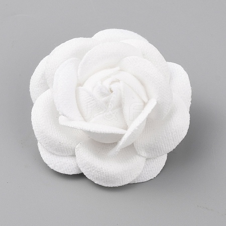 Camellia Shaped Velet Lapel Pin JEWB-WH0010-50A-1