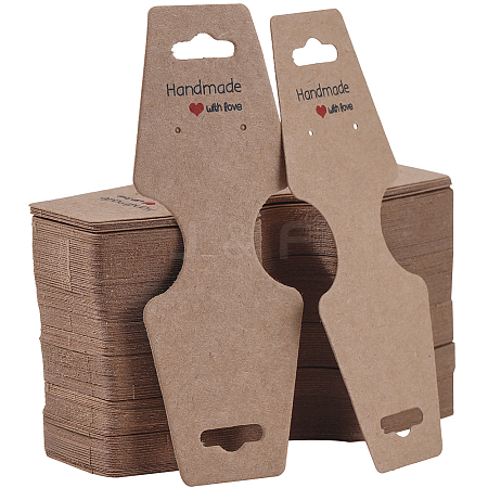 200Pcs Cardboard Fold Over Paper Display Hanging Cards CDIS-SP0001-01-1