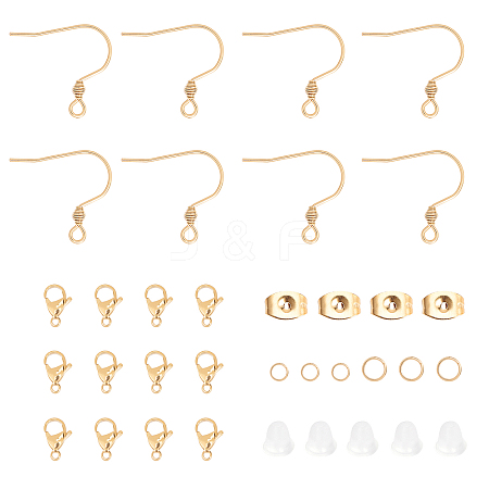 304 Stainless Steel Earring Hook Findings STAS-UN0004-72G-1