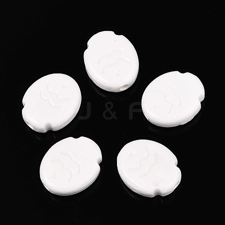 Handmade Porcelain Ceramic Beads PORC-T133-24G-1