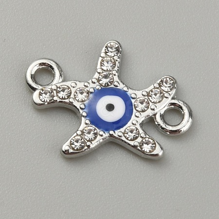 Alloy Evil Eye Enamel Link Connectors FIND-TAC0011-51E-P-1