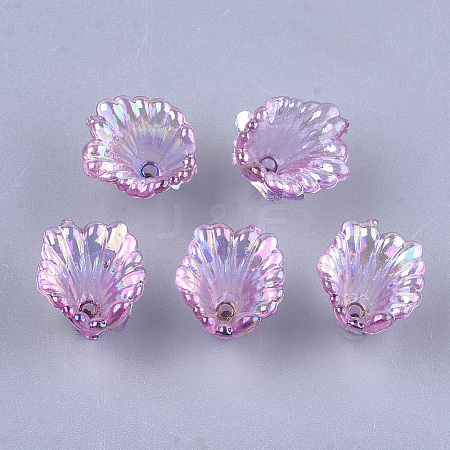 Transparent Acrylic Bead Caps TACR-T007-01E-1