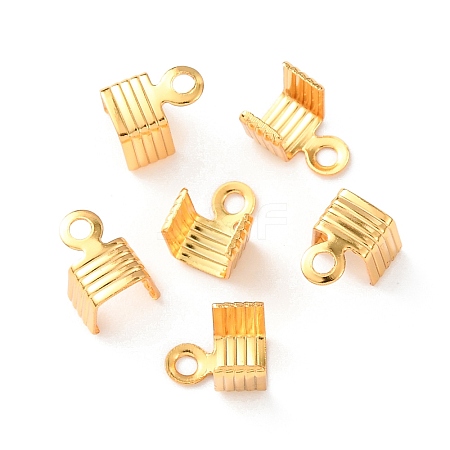 Brass Folding Crimp Ends KK-C157-69G-1