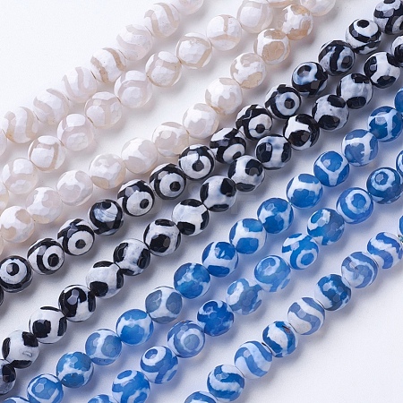 Natural Grade A Agate Beads Strands G-G752-10mm-1