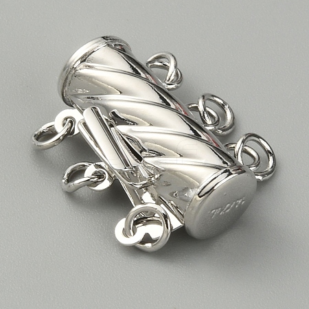 3-Strand 6-Hole Brass Box Clasps KK-WH0058-05B-P-1