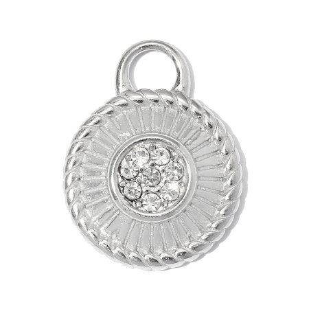 304 Stainless Steel with Crystal Rhinestone Pendants RB-OY001-19P-1