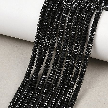 Natural Black Spinel Beads Strands G-B175-A02-2x4mm-1