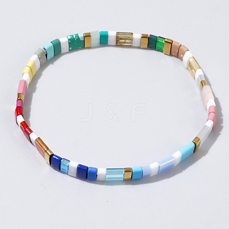Bohemian Style Glass Seed Beaded Stretch Bracelets for Women Men ZJ1483-8-1