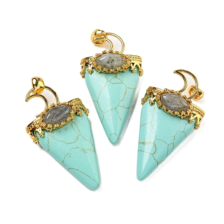 Synthetic Turquoise Big Pendants G-F639-06H-G-1