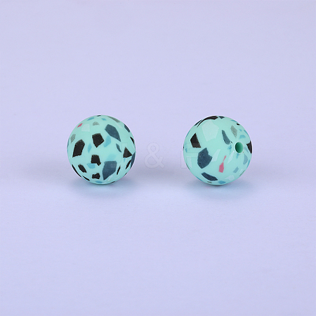 Printed Round Silicone Focal Beads LS-SI-JX0056A-21-1