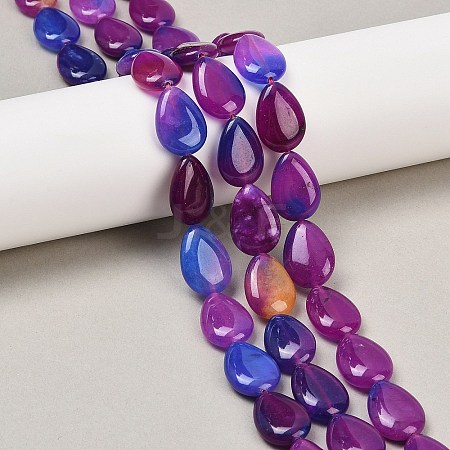 Two Tone Natural White Jade Beads Strands G-Z105-B01-01C-1