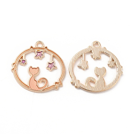 Alloy Enamel Pendants ENAM-M052-04G-B-1