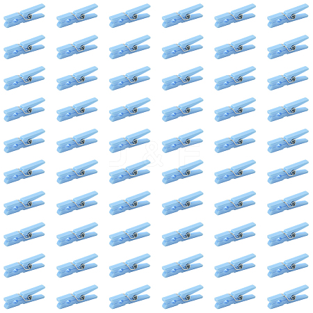 100Pcs DIY Wood Photo Paper Craft Clips AJEW-SP0003-42B-1