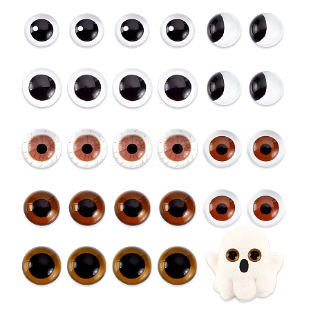 28Pcs 7 Colors Glass Craft Doll Eye DIY-GA0002-85-1