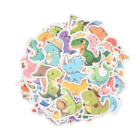 100Pcs Dinosaur Theme PVC Waterproof Stickers STIC-Z002-04-1