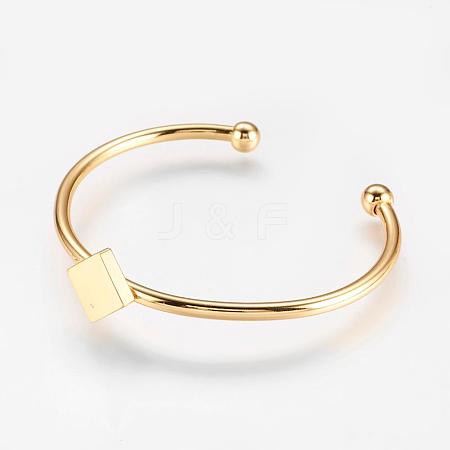 Brass Cuff Bangles BJEW-K153-02F-1