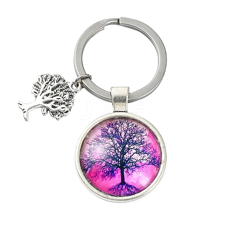 Alloy Glass Keychains KEYC-YW00008-07-1