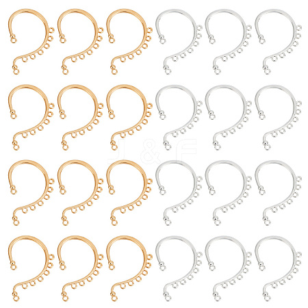 HOBBIESAY 24Pcs 2 Colors Alloy Ear Cuff Findings FIND-HY0002-79-1