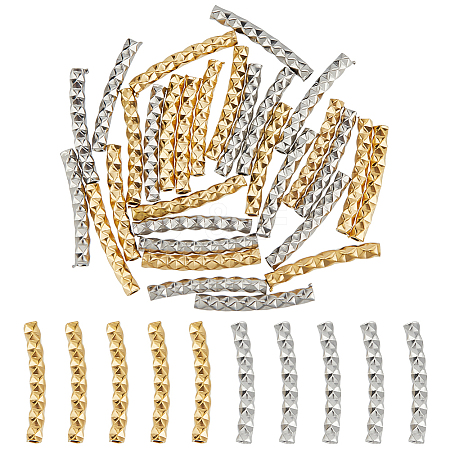 Unicraftale 30Pcs 2 Colors 304 Stainless Steel Tube Beads STAS-UN0054-16-1