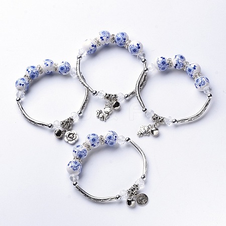 Alloy Charm Bracelets BJEW-LT-214-06D-1