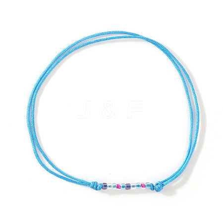 Glass Seed Beads Braided Bead Bracelets UB5281-3-1
