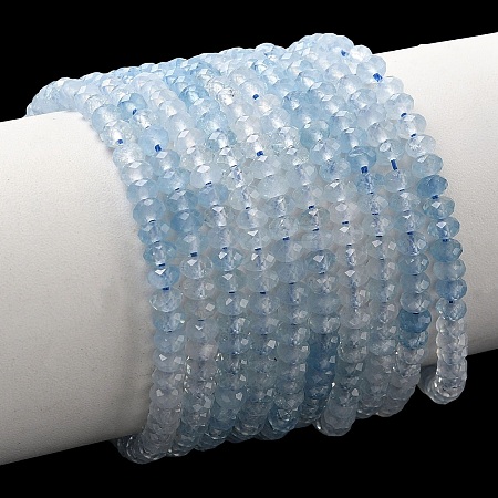 Natural Aquamarine Beads Strands G-P629-B01-01-1