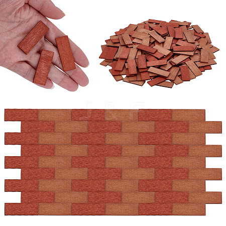 200Pcs 2 Colors Wood Mini Model DIY-PH0032-44-1