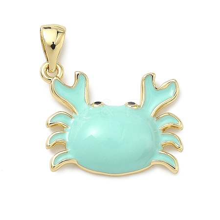 Brass Enamel Pendants KK-G555-20G-01-1