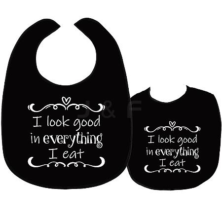 Washable Polyester Canvas Adult Bibs for Eating AJEW-WH0328-009-1