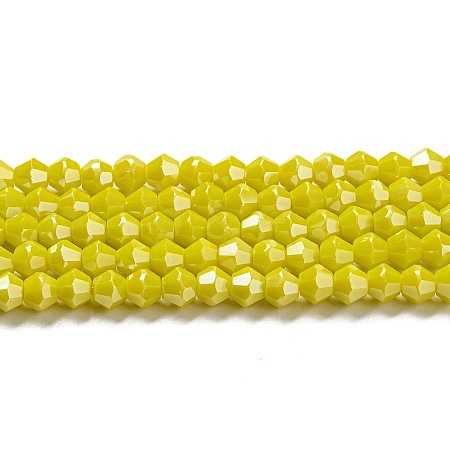 Opaque Solid Color Electroplate Glass Beads Strands LS-GLAA-F029-P4mm-C05-1