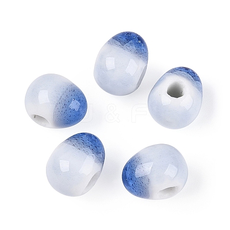 Handmade Porcelain Crackle Beads PORC-Q006-12A-1