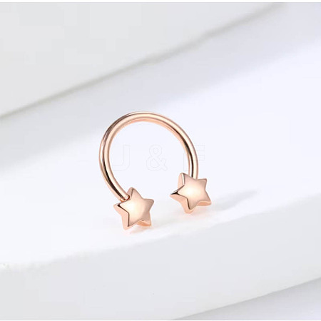 304 Stainless Steel Circular/Horseshoe Barbell Nose Rings FS-WG4F869-04-1